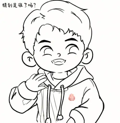 手绘明星卡通头像第二弹朱一龙