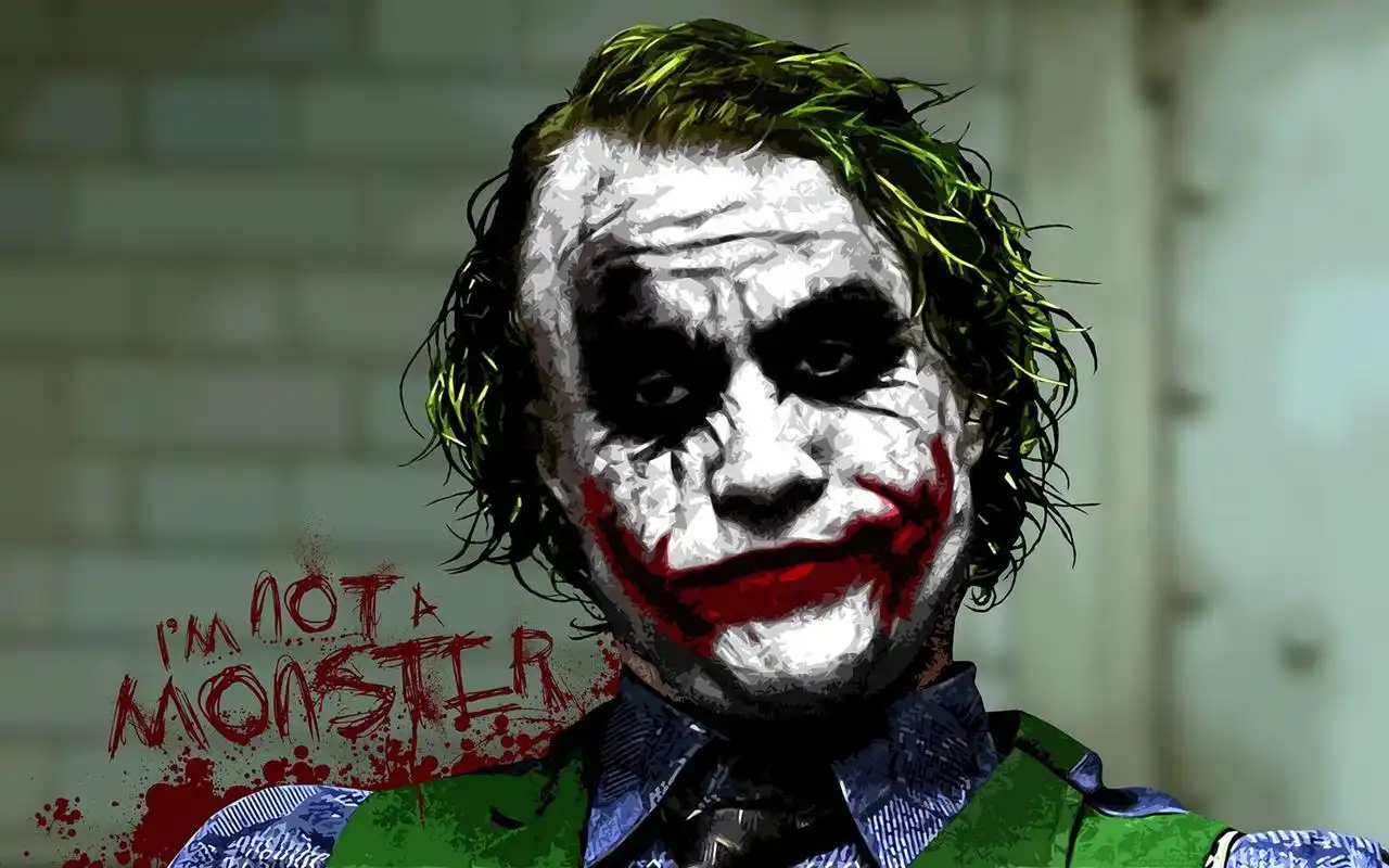 蝙蝠侠电影小丑创意海报桌面壁纸图片下载