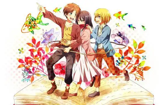 q版进击的巨人三人组,高清壁纸图片,动漫人物-回车桌面