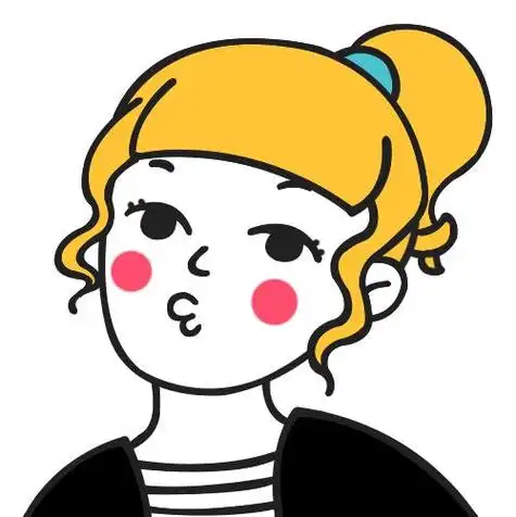 头像rine小芮简约漫画萌女生红脸蛋