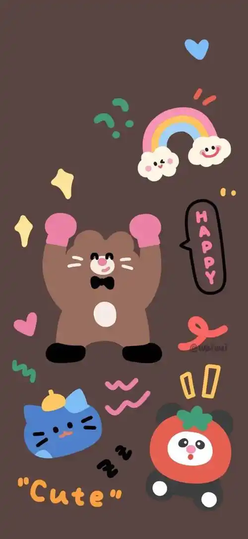 壁纸合集 | ins风插画壁纸,这个冬天要可爱!