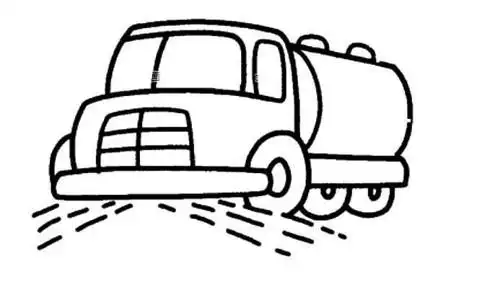 洒水车简笔画图片