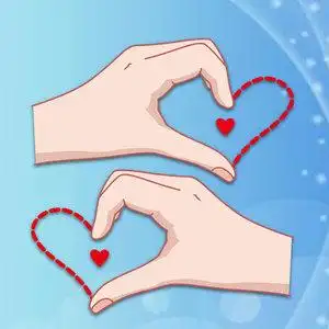 单手比心情侣t恤图案贴热转印柯氏烫画贴图案diy衣服贴热烫贴补丁