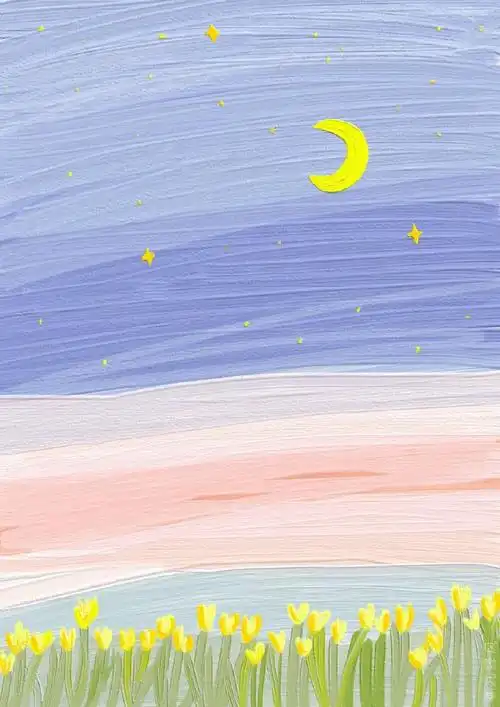 少女心壁纸水彩油画壁纸