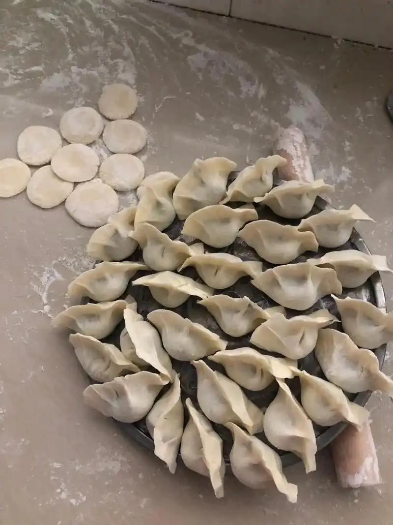 做饺子我是认真的#纯手工制作美食 - 抖音