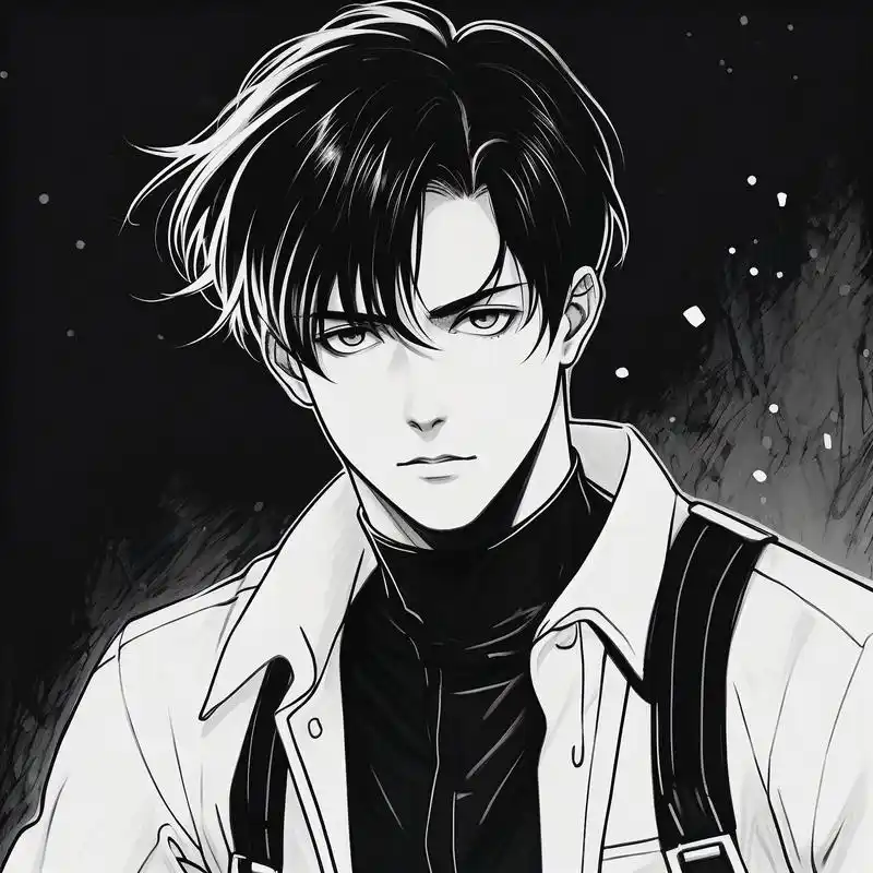 动漫男生黑白头像98超酷的好吗!