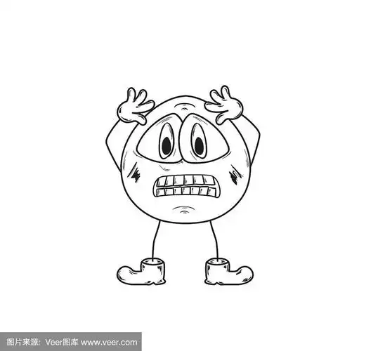 恐惧,表情符号,草图,图像,面部表情