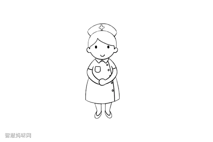 护士简笔画怎么画