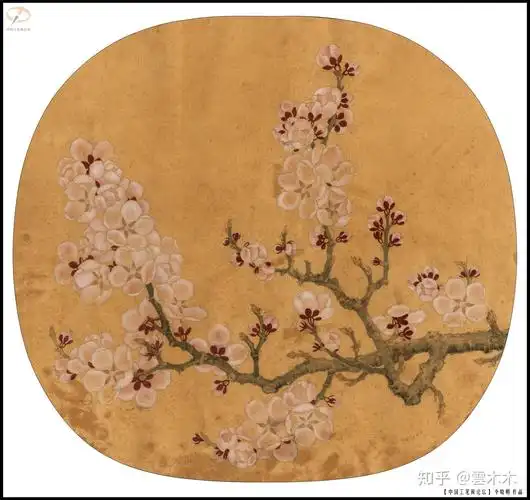 宋小品临宋写生杏花图尺寸3535cm国画工笔绘画步骤图