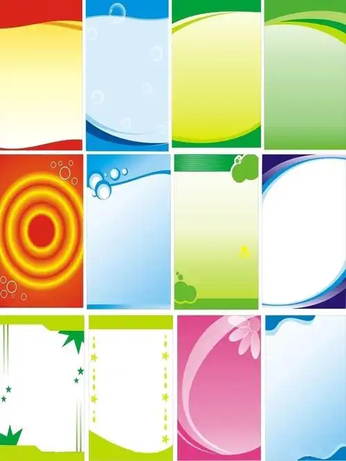 cdr多款彩色展板模板矢量图