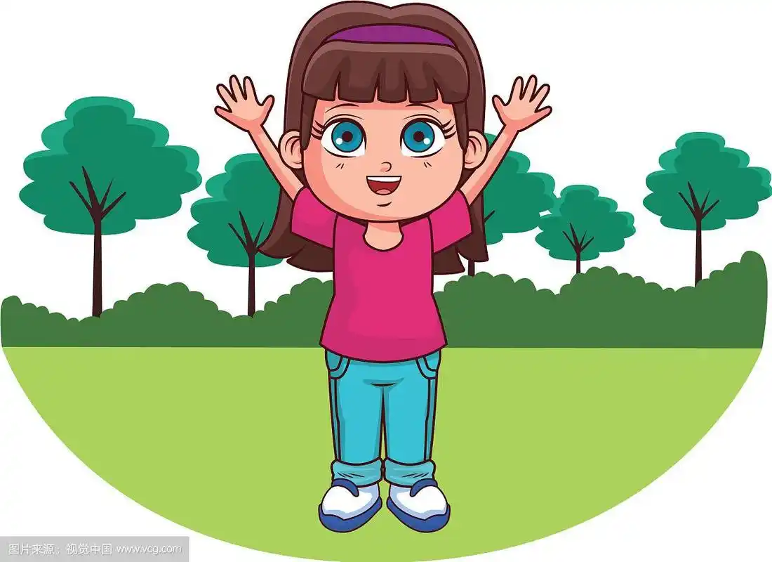 可爱女孩身体卡通