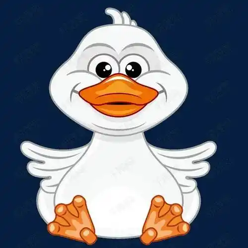 大白鹅水彩画大白鹅绘画