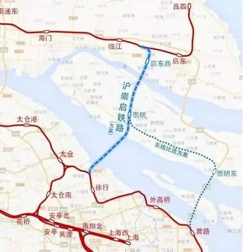 沪崇启铁路规划开始研究 崇明轨交正统筹规划