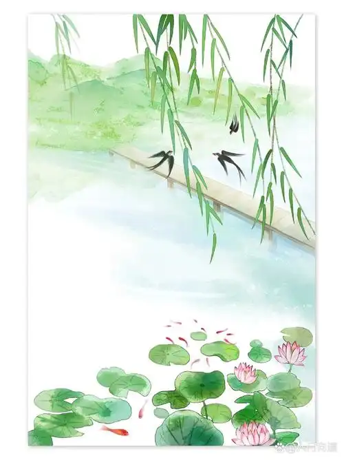 🌺这组唯美古风竖版背景素材用途多种多样,可制作春季ps宣传海报