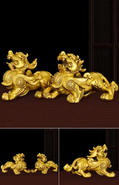 家财万贯铜貔貅进宝纳福皮丘大中小号金钱天禄百解瑞兽摆件办公室落地