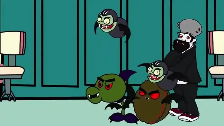 动漫植物大战僵尸:蝙蝠僵尸pk小葫芦