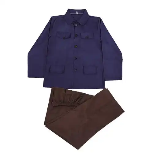 80年代知青服装70话剧农民演出服下乡村姑中山装工人服装民国 大领