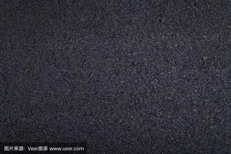 新沥青路面纹理的特写