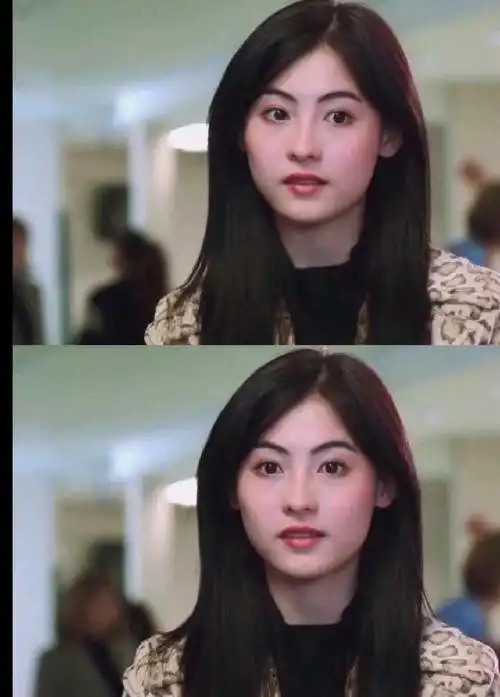 张柏芝是港风美女的代表,她自带港风气质感,一头乌黑浓密的长发,再加