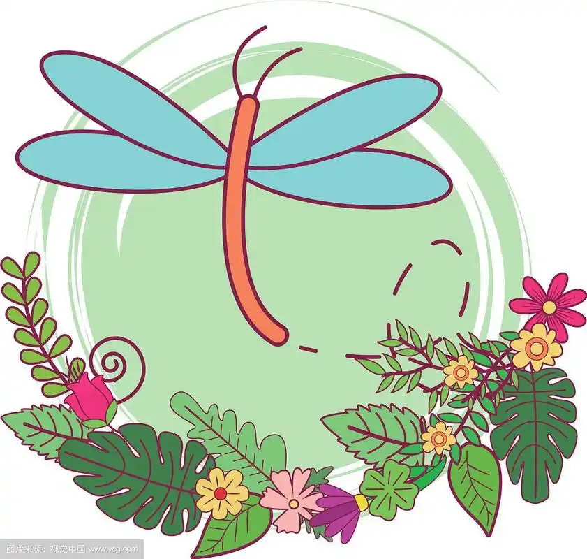 蜻蜓可爱的卡通