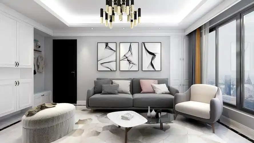 现代风三居沙发背景墙装修效果图