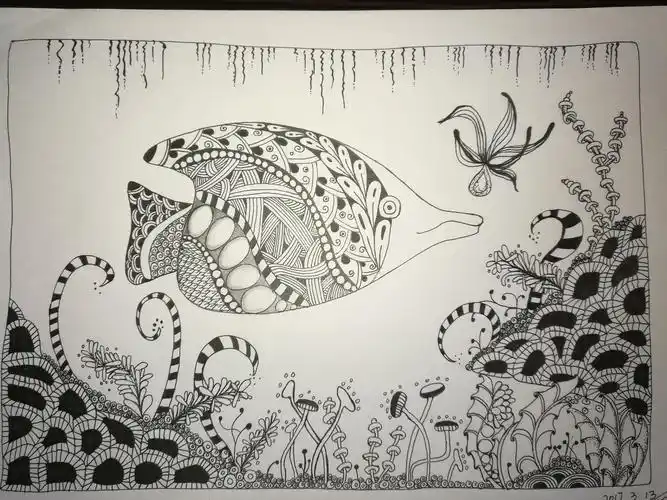 禅绕画之海底世界