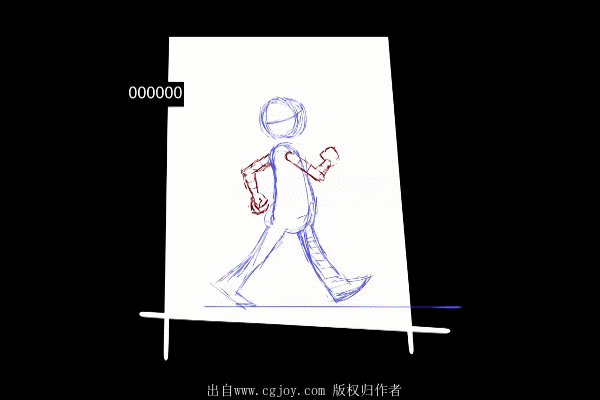 com 人物走路动画解析 gif 视频参考-游戏动画