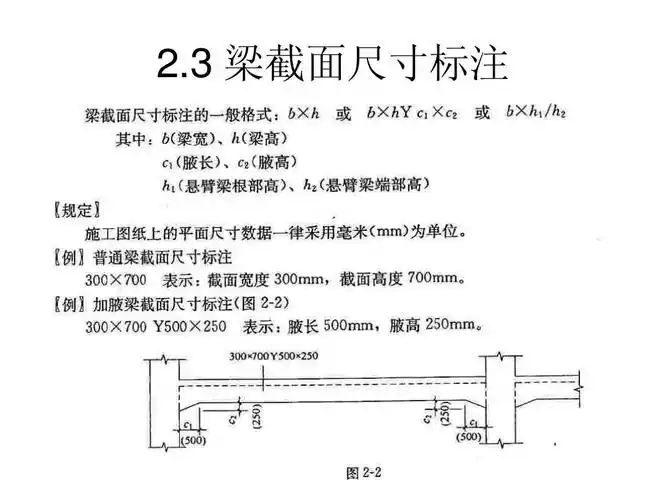 3 梁截面尺寸标注