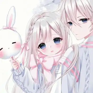 少女心二次元情侣头像