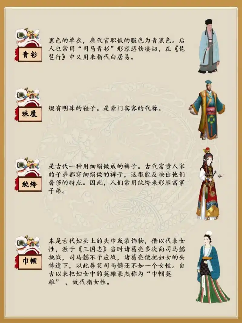 国学文化97我国古代服饰代称73贵族穿啥?