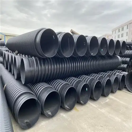 联塑克拉管hdpe增强缠绕结构壁b型管dn300sn8厂提直发广东总经销