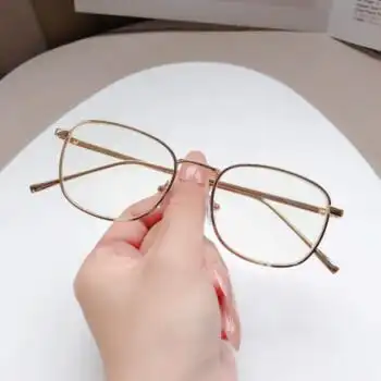 女无度数素颜神器眼镜女韩版潮网红款复古方框小框小脸款金丝眼镜框女