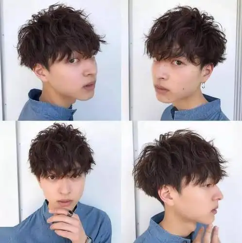 男生纹理烫短发图片最帅的男神烫最酷的发型