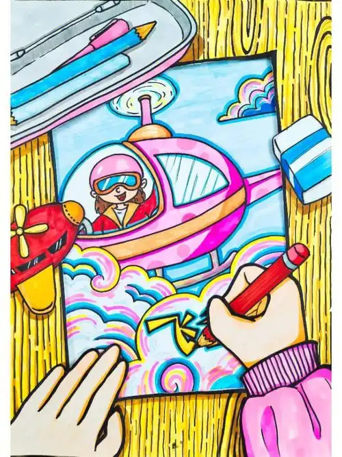 少儿创意美术  #创意画  #创意美术儿童画