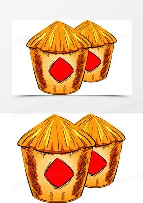 150粮仓100卡通手绘秋季粮仓小狐狸和粮仓免抠元素