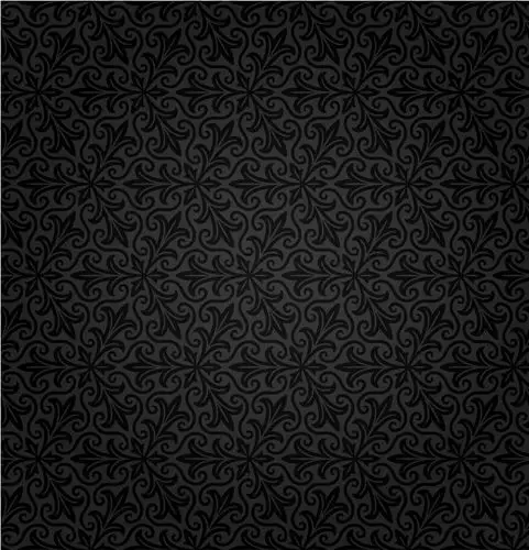 黑色复古花纹背景矢量素材