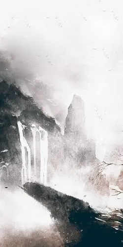 古风底图背景海报山河汜荩处理去水印