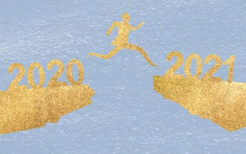 跨越2020迎接2021的创意背景图