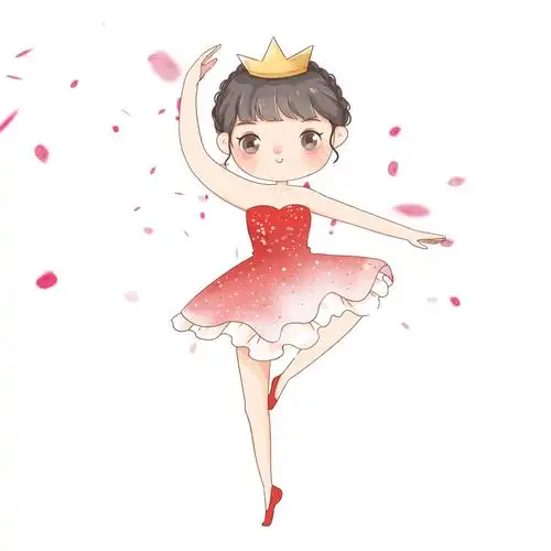 卡通人物女生跳舞芭蕾舞元素gif动态gif舞蹈[gif]