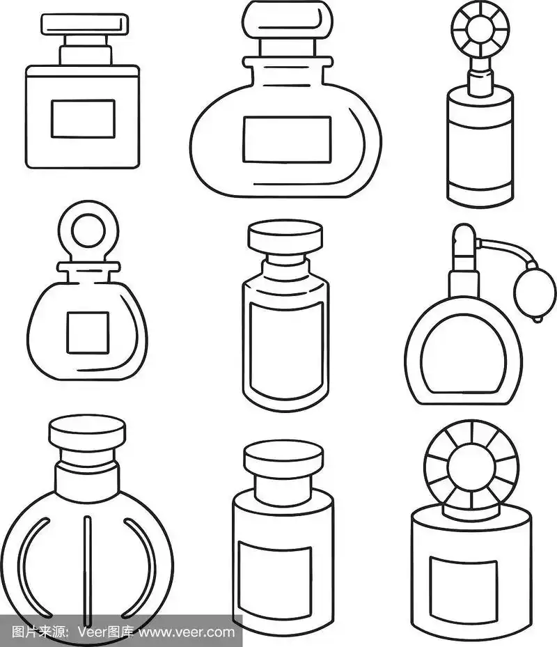 矢量香水瓶集