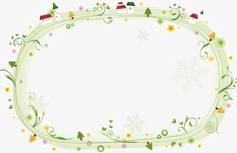 绿色小清新花藤边框