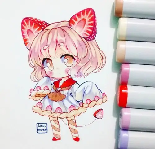 马克笔手绘绘画卡通 ibu_chuan