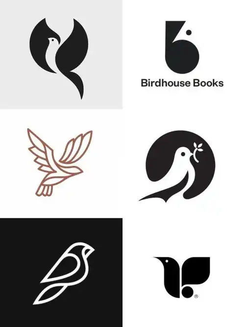 小鸟 元素logo图形设计参考_logo设计