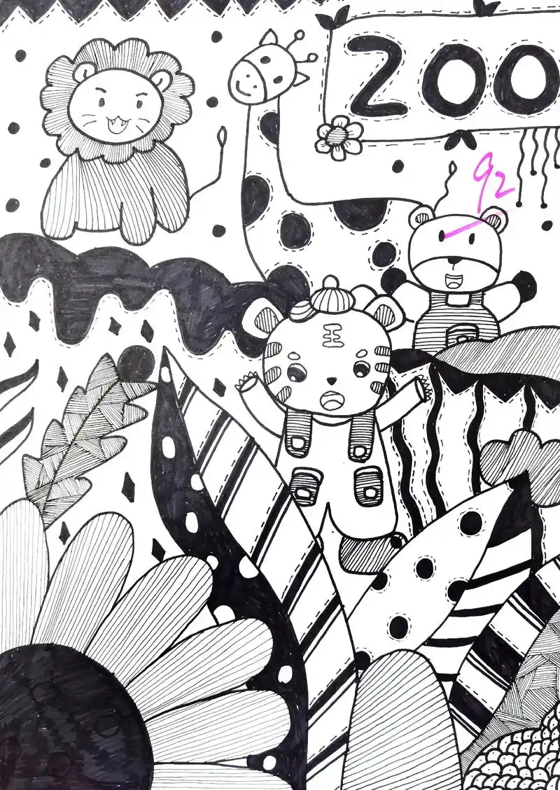 儿童画素材 #儿童画范画 #期末卷子 21级学前教育学生的 - 抖音