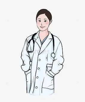 劳动节女医生扁平风手绘人物元素