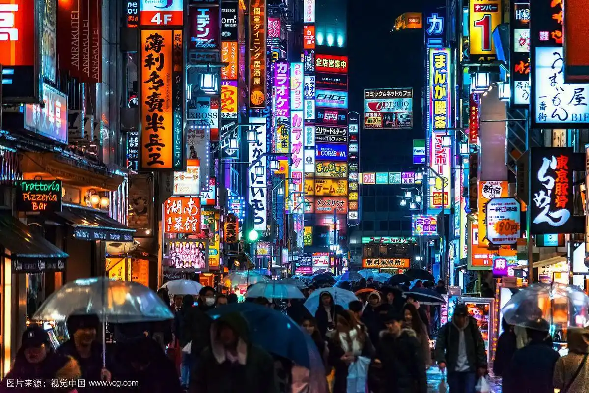 日本东京城市夜景