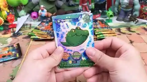 奥特曼ar卡片玩具  :植物大战僵尸经典版 莲叶vs冰砖僵尸