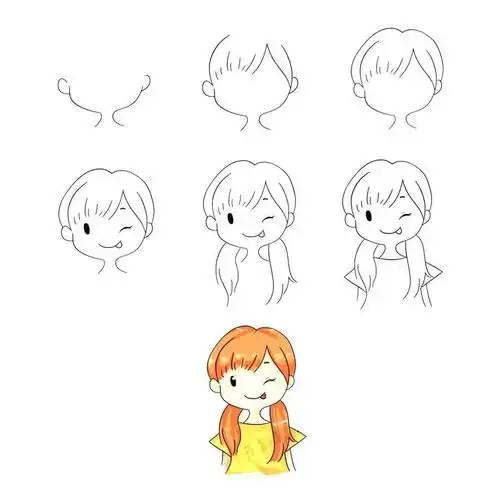 每天学一幅简笔画--超可爱的80个卡通人物头像