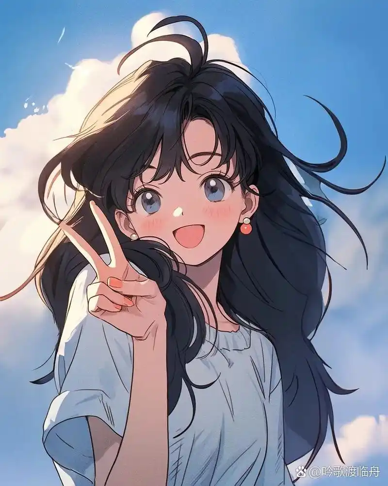 99 小仙女们!今天为小红书带来超级可爱的小朋友比耶插画版!