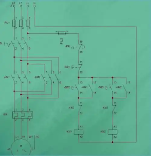 三相交流电动机正反转互锁电路的详解